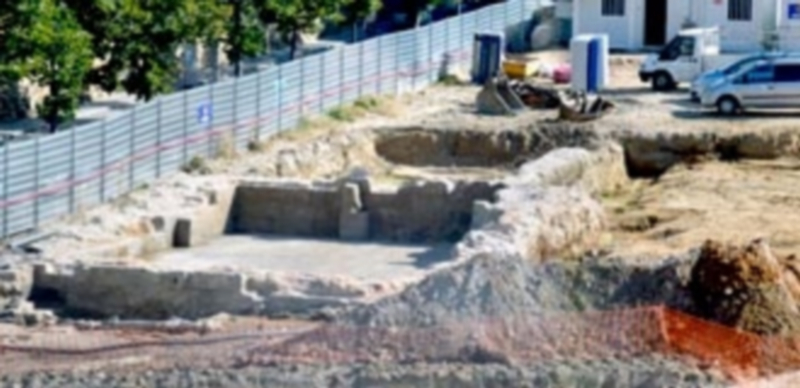 Restos de la fábrica de paños de Ortiz de Paz hallados en el solar donde se levantará parte del campus. / CRISTINA YUSTAtina yusta