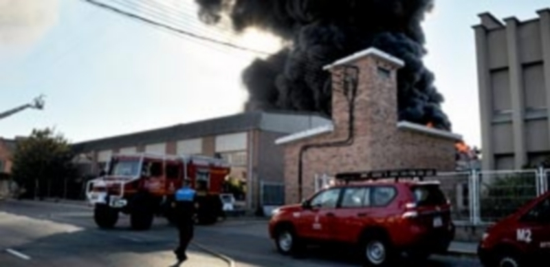 El incendio de la nave de almacenamiento de residuos