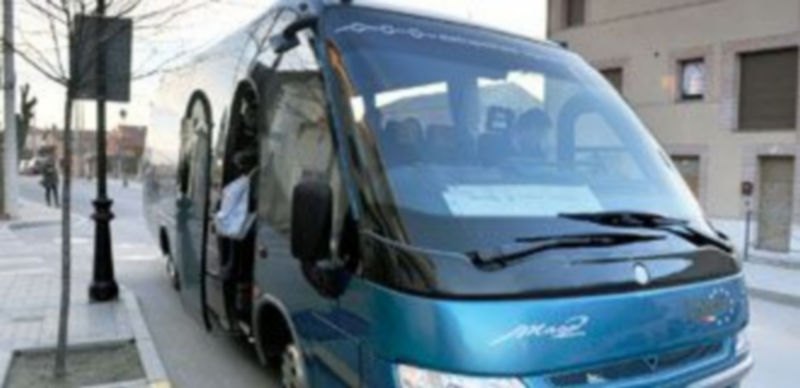 Uno de los autobuses del transporte metropolitano que recorre la ruta de Palazuelos de Eresma. / Kamarero