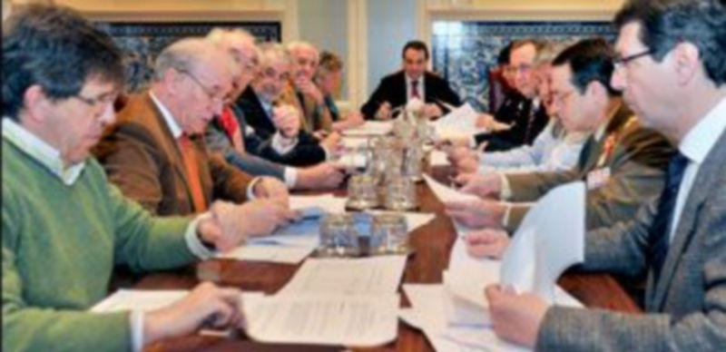 Un momento de la reunión del Patronato de la Fundación don Juan de Borbón