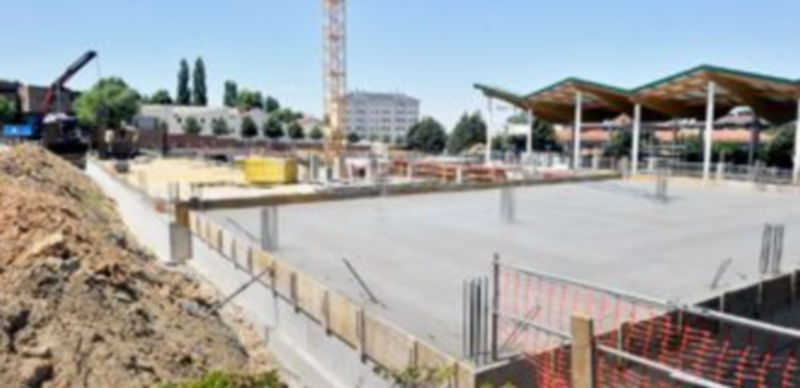 Estado de las obras de la segunda fase de construcción del complejo deportivo Carlos Melero