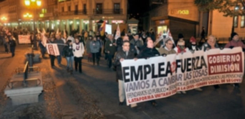 La pancarta que abría la manifestación