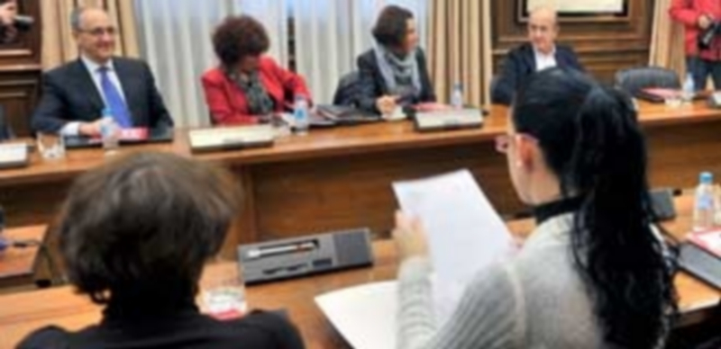 Algunos integrantes de la gestora provisional de Caja Segovia