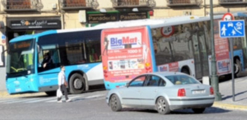 Vehículos de la flota de Urbanos de Segovia