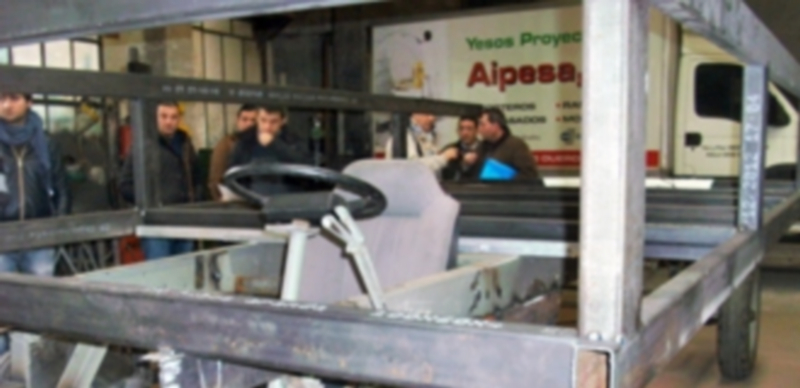 Estructura de uno de los pasos de Semana Santa de la cofradía