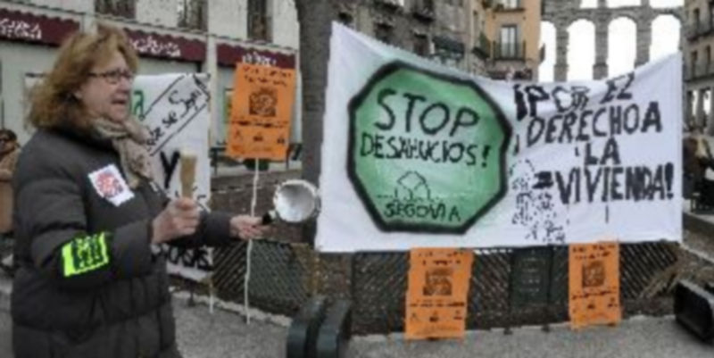 Una integrante de la PAH