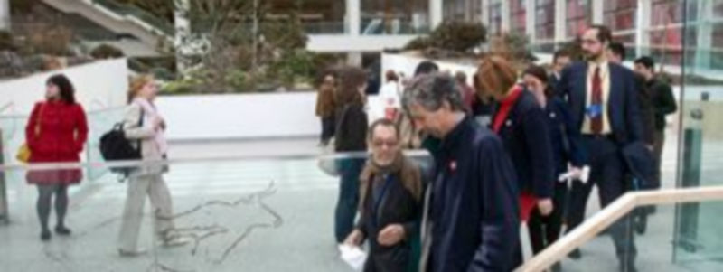 Un momento de la visita