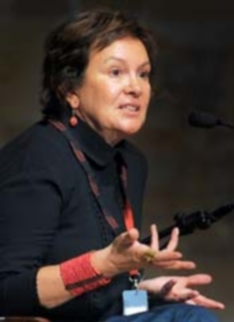 Clara Sánchez durante su intervención en el Hay Festival. / Kamarero