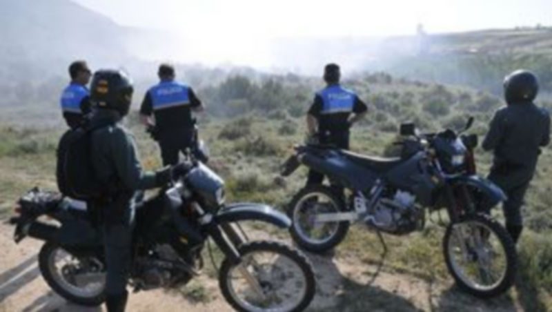 Foto de archivo de un reciente incendio de pastos en las laderas próximas al santuario de La Fuencisla. / Juan Martín