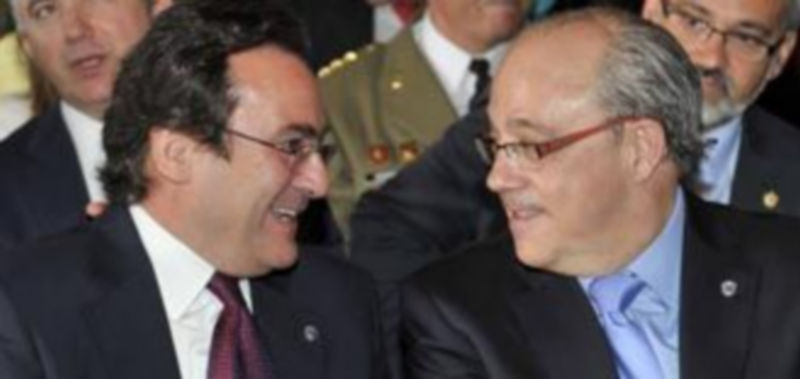 Los ediles Juan Antonio Folgado (PP) y Alfonso Reguera (PSOE)