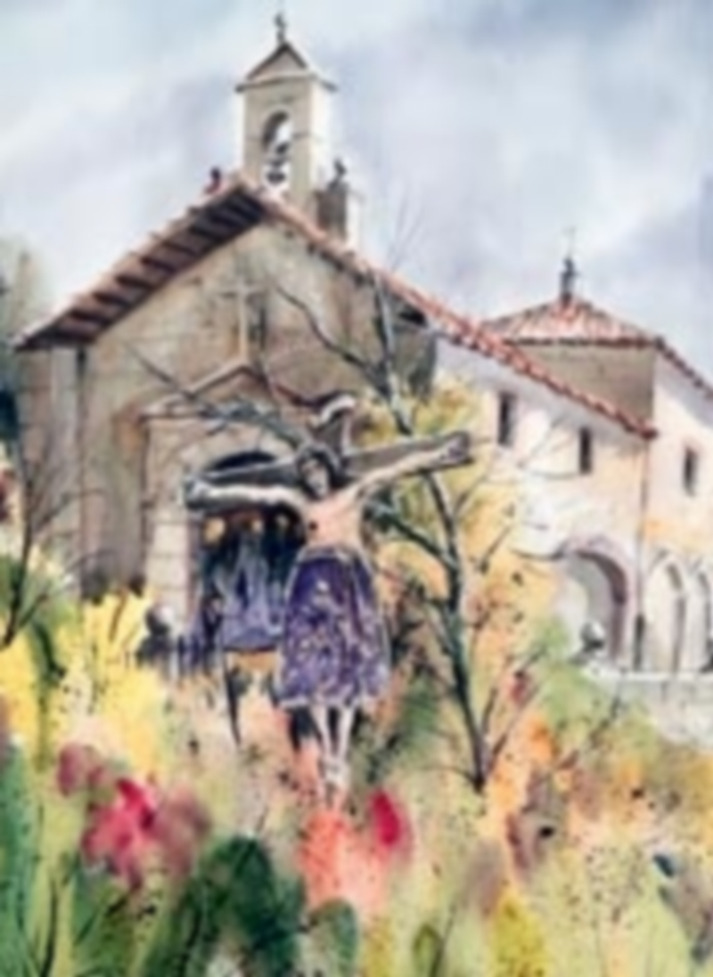 Detalle del cartel anunciador de la Semana Santa