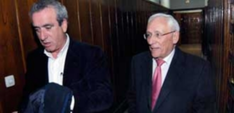 Tomás Rivilla y Atilano Soto acudieron el año pasado a declarar al Juzgado por su gestión al frente de Segovia 21. / A. Benavente