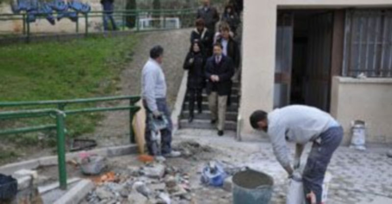 El alcalde visitó los trabajos que se están realizando en las instalaciones./J.Martín