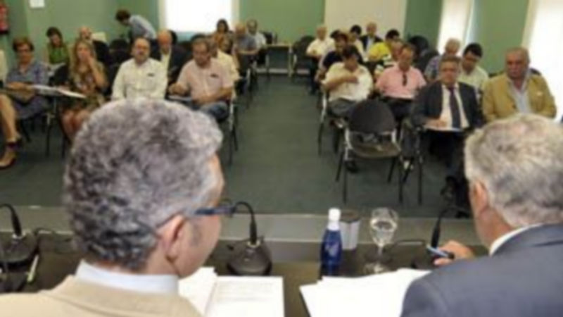 Pedro Palomo y el secretario general de la FES