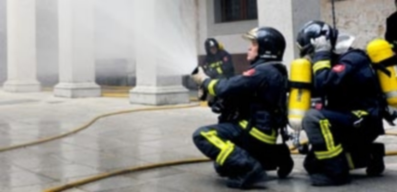 Simulacro de incendio en el Alcázar