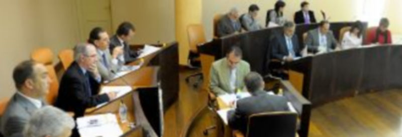 Un momento del pleno de la Diputación Provincial celebrado en la mañana de ayer. / Kamarero