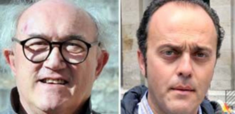 Javier Giráldez (PSOE) y José Ángel Frías (IU).