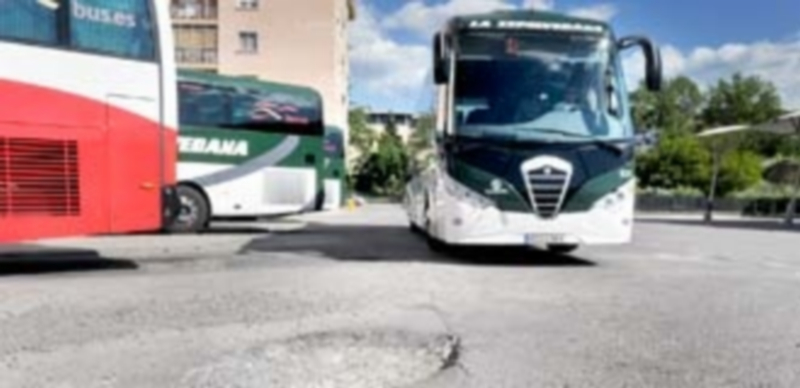 Aspecto actual de la campa de la terminal de autobuses de Segovia