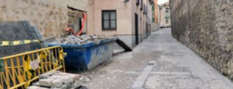 Imagen de las obras que se están ejecutando en esta zona del centro histórico de la ciudad. / Kamarero