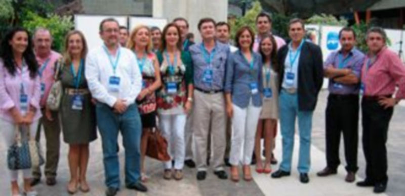 El PP hace balance positivo de la convención de Málaga 1 Los representantes del PP de Segovia que acudieron a Málaga. / el adelantado