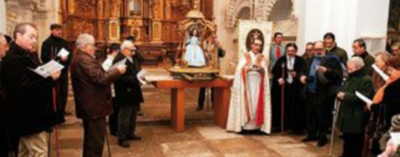 La imagen del Niño de la Bola pudo de nuevo acceder a San Esteban una vez concluídas las obras del templo./G.G.