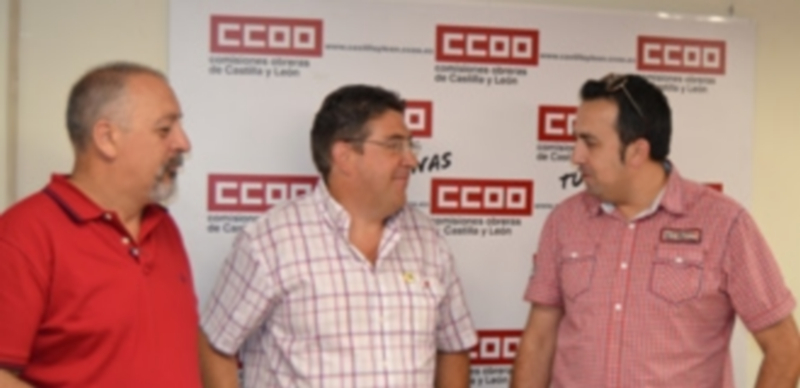 Los responsables sindicales de Correos en CCOO Segovia