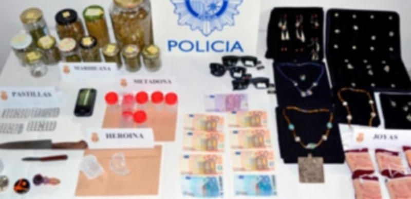 La Policía Nacional mostró en la Comisaria de Segovia la droga
