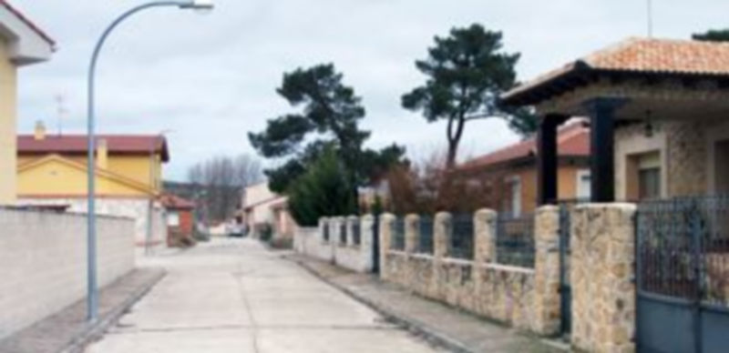 Imagen de una calle de Frumales donde se encuentran varias viviendas que sufrieron robos la madrugada del día 2. / G. H.