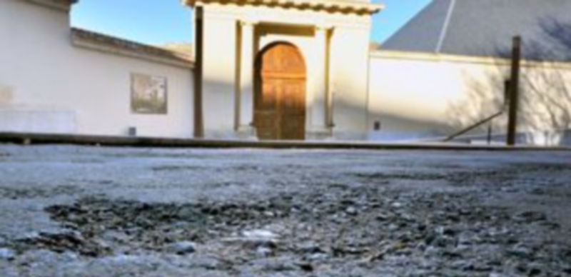 El actual firme de la calle de la Moneda