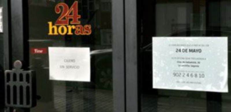 Algunas oficinas informaron ayer del cierre definitivo