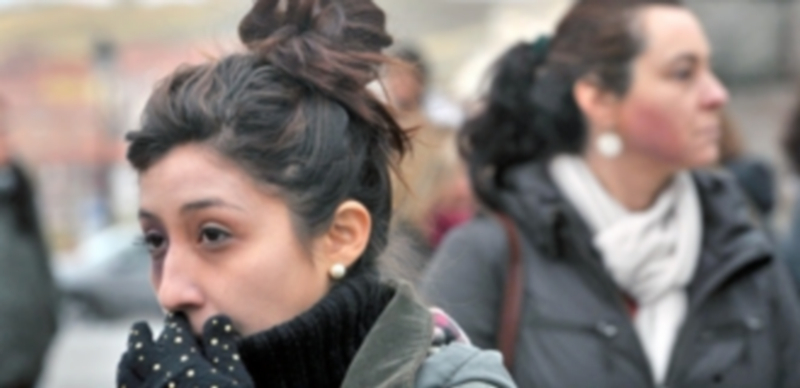 Acción de sensibilización contra la violencia de género realizado por el colectivo Mujeres Inquietas en noviembre. / Kamarero