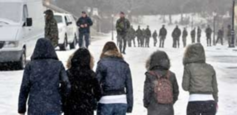 Las precipitaciones en forma de nieve acumularon varios centímetros en el Real Sitio de San Ildefonso. / KAMARERO