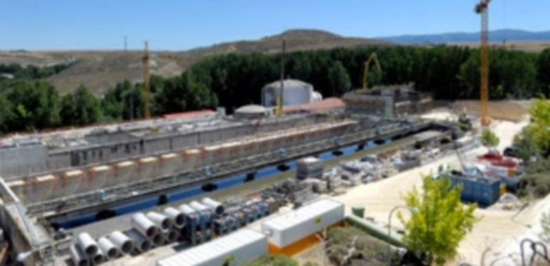 Imagen de archivo de los trabajos de ampliación de la Estación Depuradora