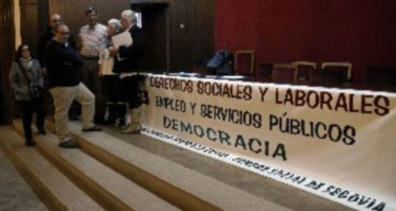 Representantes de la Cumbre Social de Segovia