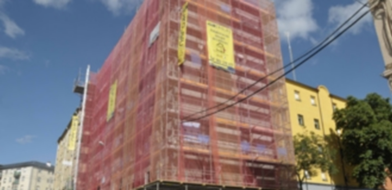 Imagen de archivo de las obras de rehabilitación de un edificio al amparo del ARI de San José. / J.Martín