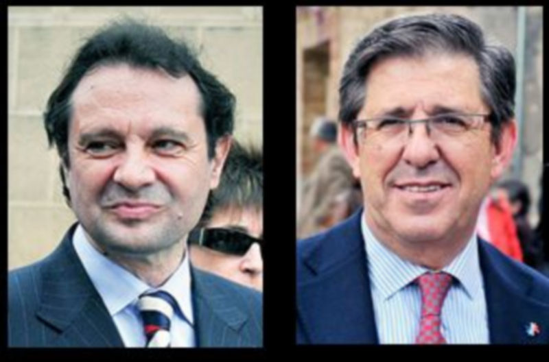 Los candidatos del PSOE y el PP