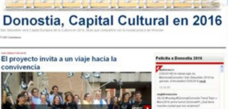 Portada web de El Diario Vasco