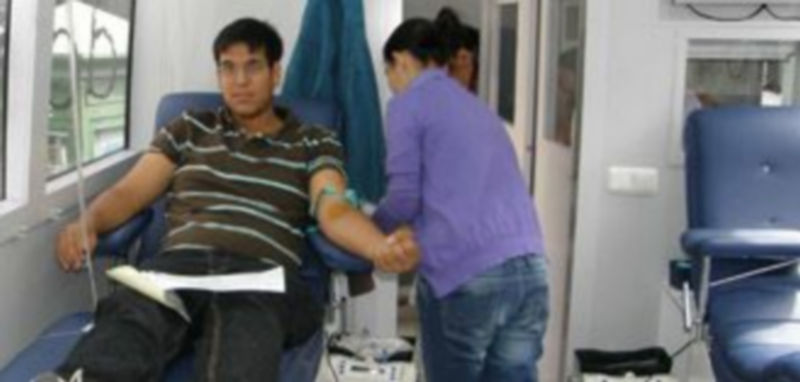 Un donante de sangre