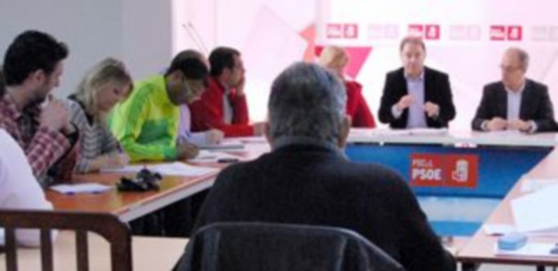 Gordo presidió ayer la reunión del Consejo Territorial del PSOE que se celebró en la sede de los socialistas en la capital./A.S.