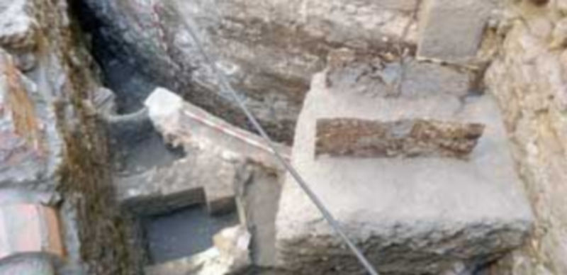 Las investigaciones se han centrado en la zona de cimentación exterior del templo./ Fundación Patrimonio