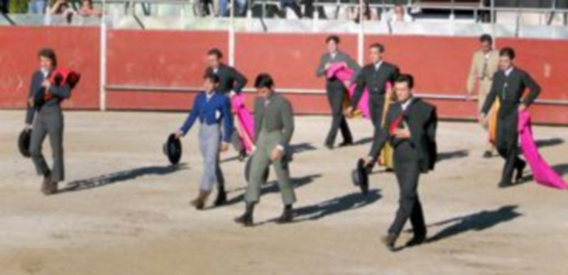 Paseíllo del festival taurino de Lozoya. / P.P.