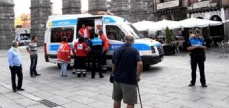 La ambulancia de los servicios sanitarios de emergencia