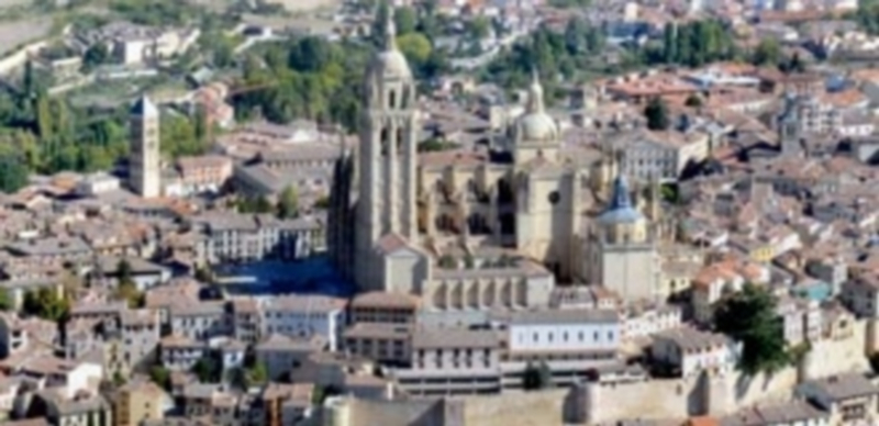 Vista aérea del centro histórico de Segovia