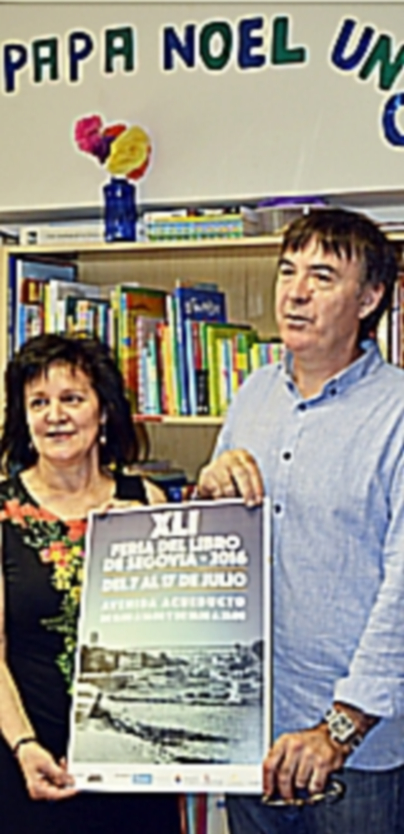 Blanca García y Federico González presentando la Feria del Libro. / cristina yusta