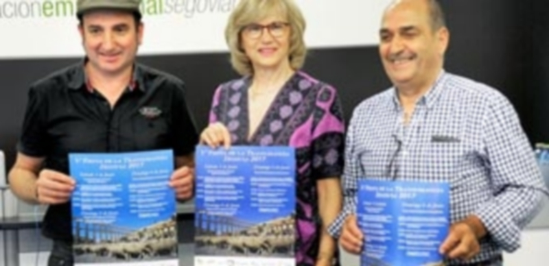 La Fiesta de la Trashumancia reunirá bajo el Acueducto a unas 800 ovejas 1 Un momento de la presentación de la Fiesta