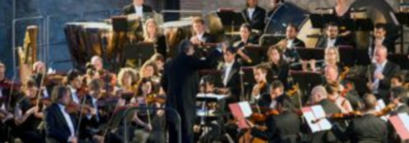 Un momento de la actuación de los profesores de la Orquesta Sinfónica de Galicia