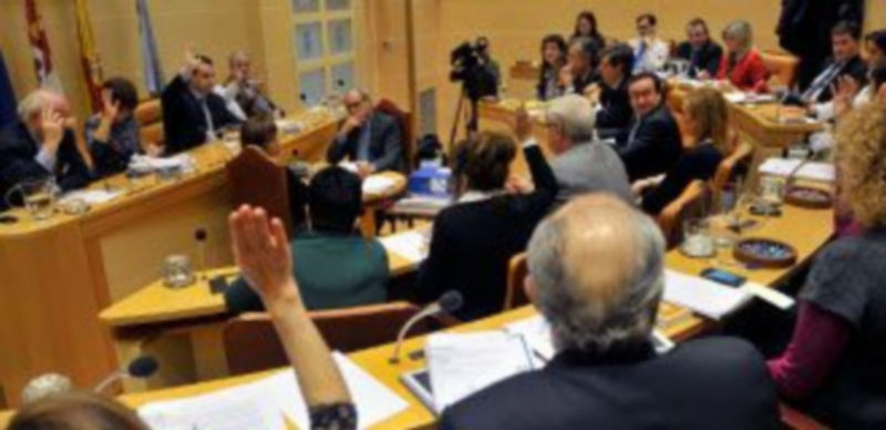 Imagen de archivo de un pleno del Ayuntamiento de Segovia. / Kamarero
