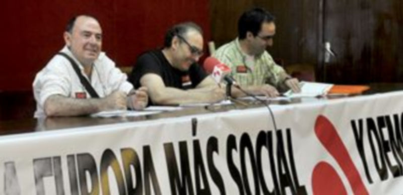 Los tres líderes sindicales