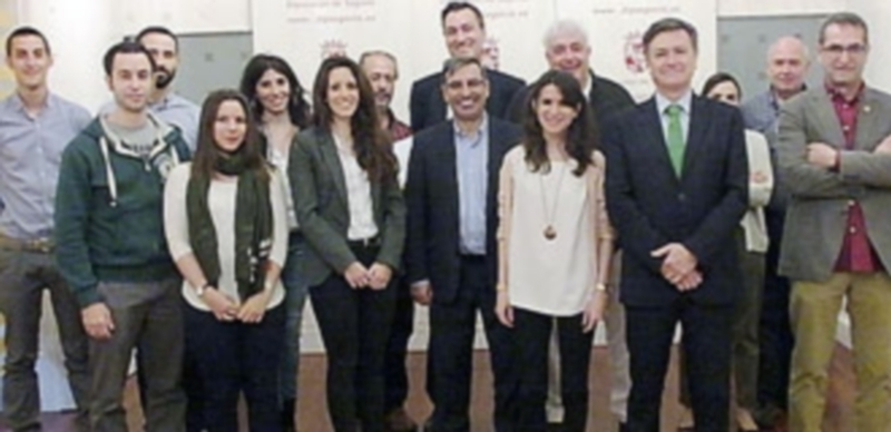 Francisco Vázquez dio la bienvenida a los siete becarios. / EL ADELANTADO