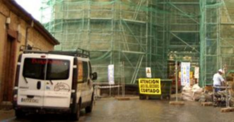 El arco de San Andrés en obras